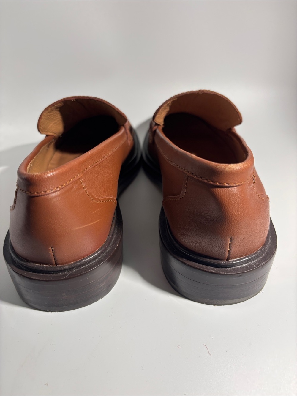 Madewell Vernon Brown Leather Penny Loafers Dried Maple - 6.5 - Picture 5 of 10